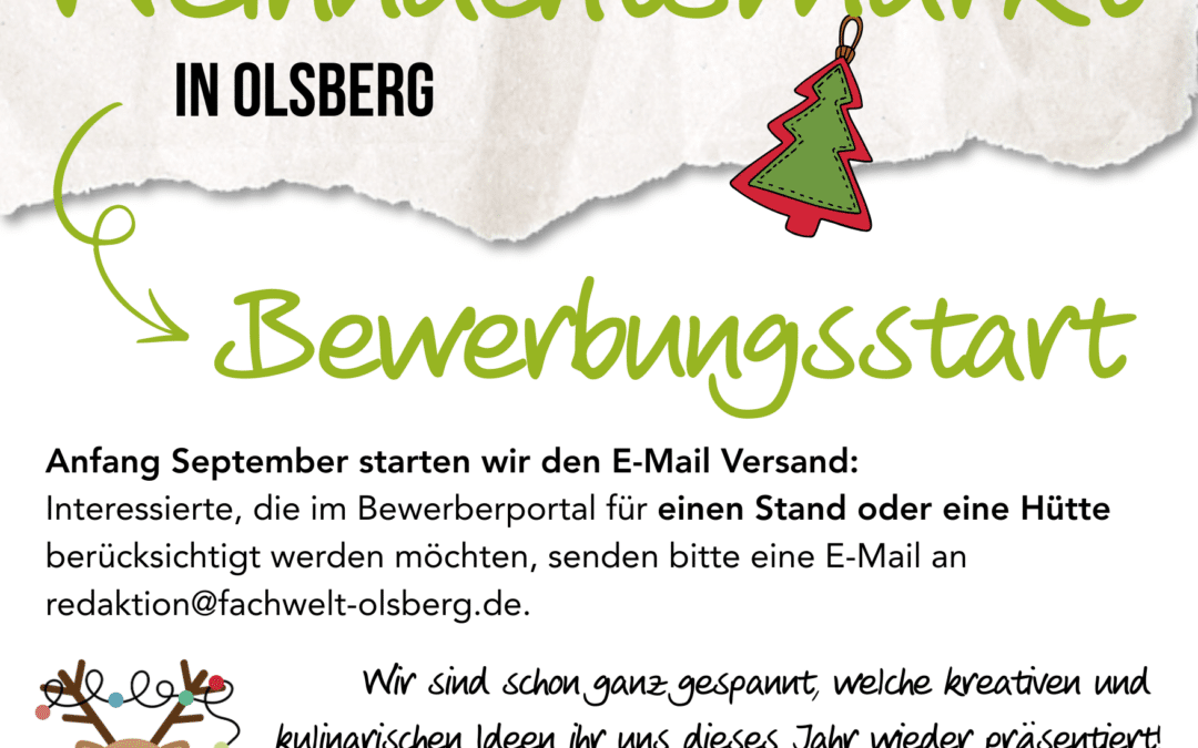 Bewerbungsstart Olsberger Weihnachtsmarkt